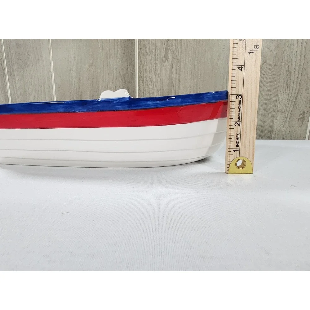 Vintage 1995 Boston Warehouse Chip & Dip Set Nautical Boat Coastal Beach Party
